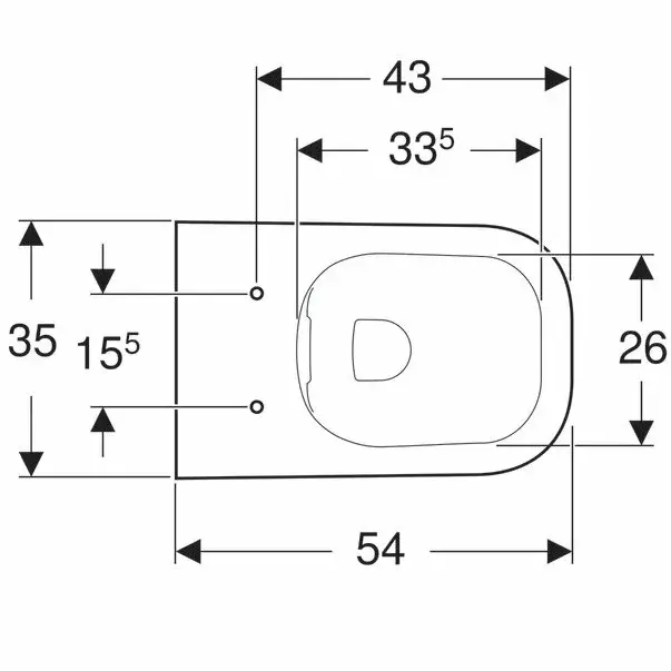 Vas wc suspendat Geberit Selnova Square Rimfree cu spalare verticala [8]