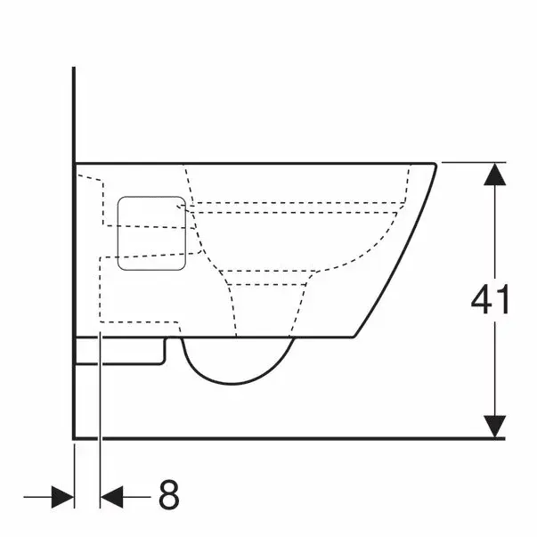 Vas wc suspendat Geberit Selnova Square Rimfree cu spalare verticala [6]