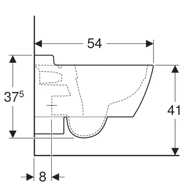 Vas wc suspendat Geberit Xeno2 rimfree cu spalare verticala alb [2]