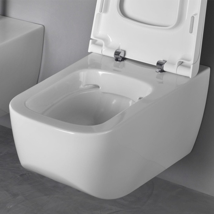 Vas WC suspendat Hatria, Next, pure rim, alb [4]