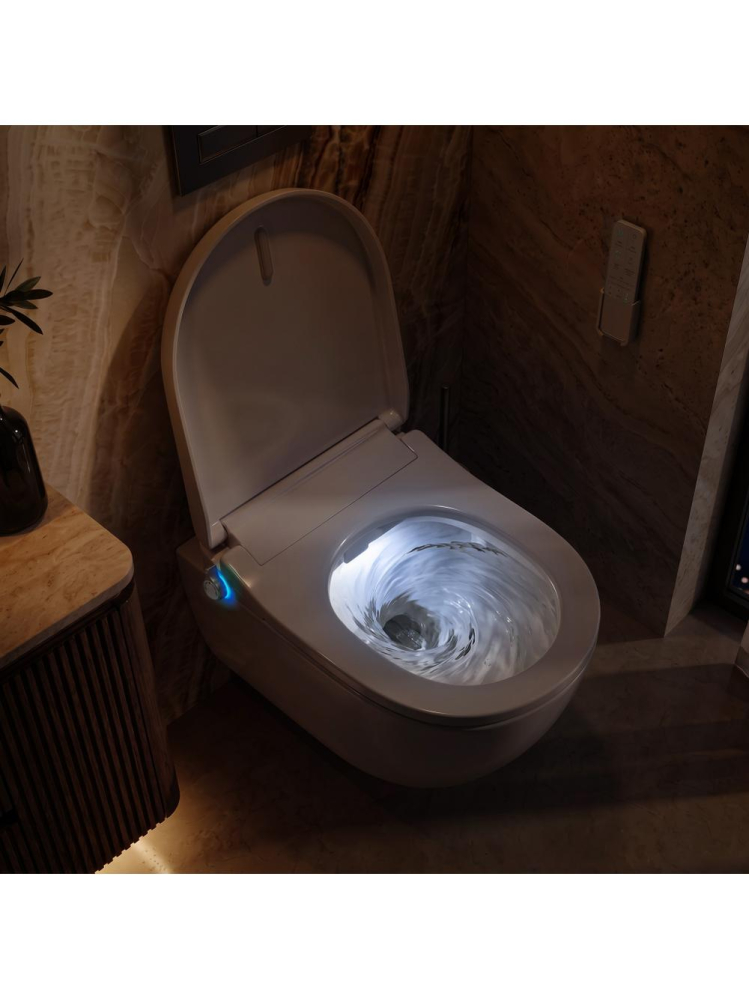 Vas WC suspendat REA Carlo Smart Comfort Tornado alb lucios 495x365x350 mm [6]