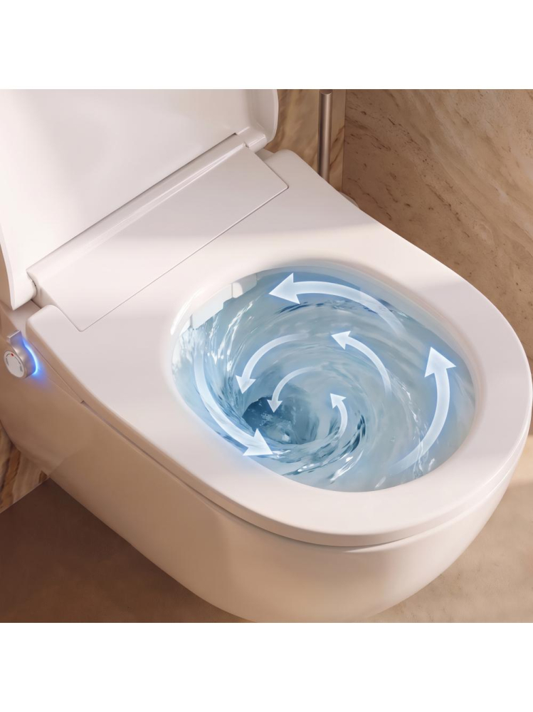 Vas WC suspendat REA Carlo Smart Comfort Tornado alb lucios 495x365x350 mm [7]