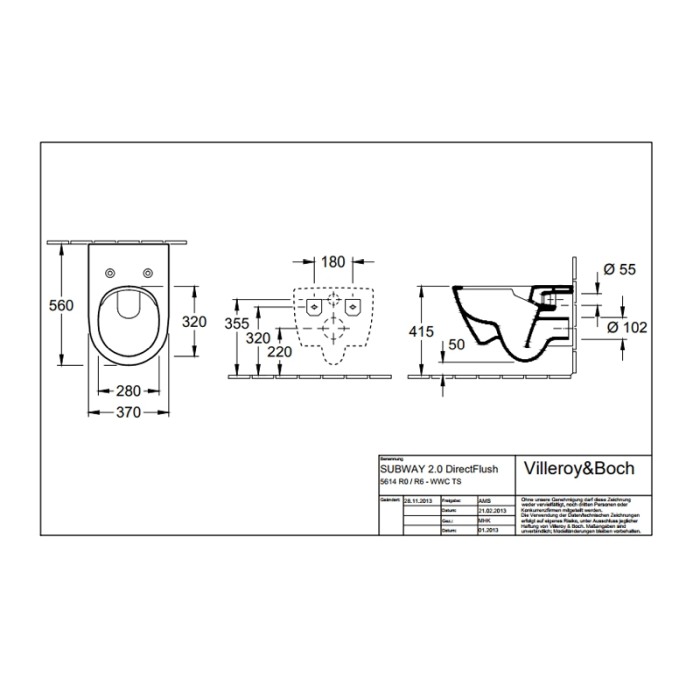 Vas WC suspendat Villeroy &amp; Boch, Subway 2.0, direct flush, alb alpin [2]