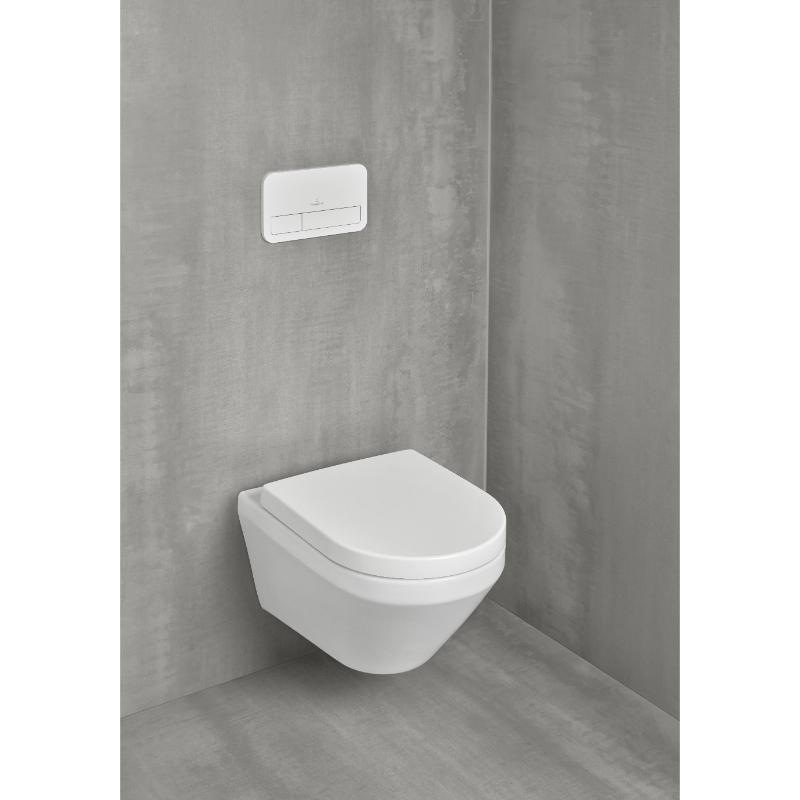 Vas WC suspendat Villeroy & Boch Architectura TwistFlush, CombiPack, cu capac SoftClose, alb alpin [3]