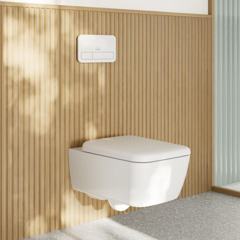 Vas WC suspendat Villeroy&Boch, Skyla TwistFlush, Combi-Pack, capac soft close, alb alpin [9]
