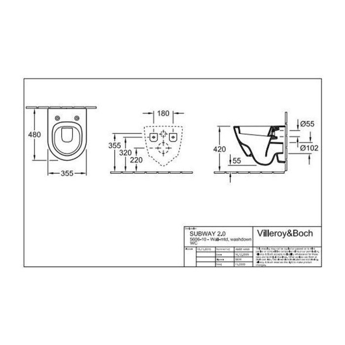 Vas WC suspendat Villeroy & Boch, Subway 2.0, COMPACT, alb [2]