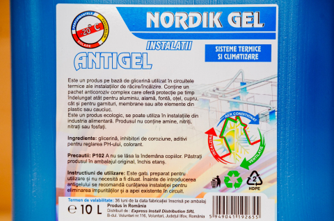 Antigel concentrat -20°C pentru sisteme termice si climatizare 10 litri, Nordik Gel [1]