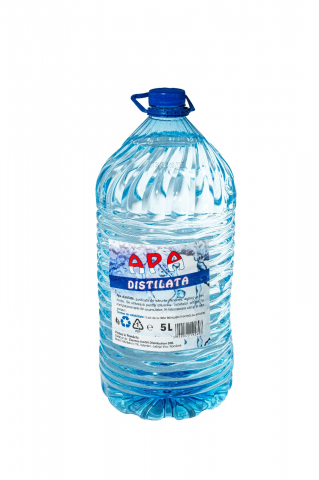 Incalzire in pardoseala - Apa distilata purificata de saruri minerale, sticla 5 litri