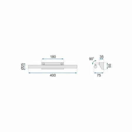 Aplica baie Rea 5w 40 cm gri APP361-1W [6]