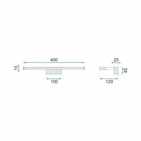 Aplica baie Rea 8w 40 cm alb APP368-1W [2]