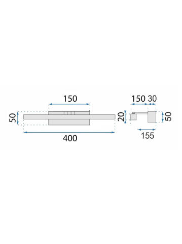 Aplică LED pentru baie APP1860-1W 40cm auriu [6]