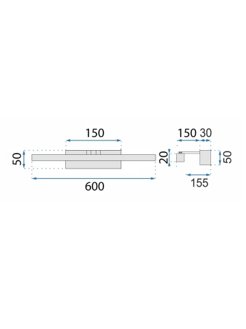 Aplică LED pentru baie APP1864-1W 60 cm auriu periat [7]