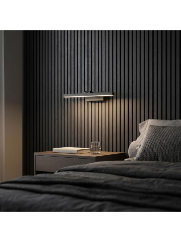 Aplica LED perete Toolight APP1866-1W negru mat 400 mm [5]