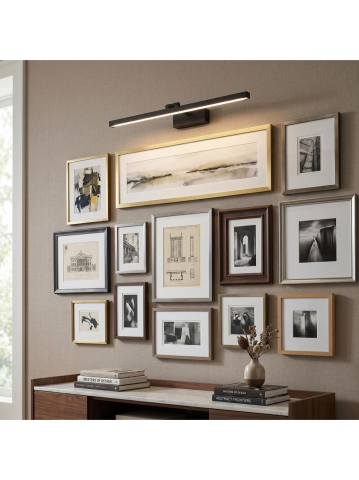 Aplica LED perete Toolight APP1868-1W 80 cm negru mat [5]