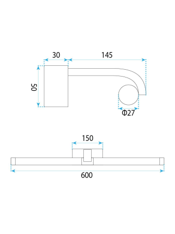 Aplică LED pentru baie APP1882-1W 60cm crom [7]