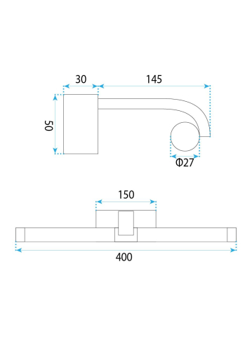 Aplică LED pentru baie APP1885-1W 40cm auriu periat [7]