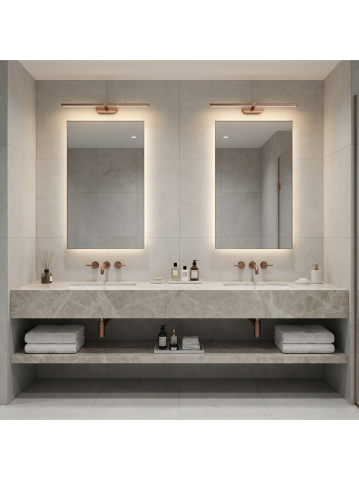 Aplica LED pentru baie Toolight APP1896-1W 60 cm cupru periat [2]