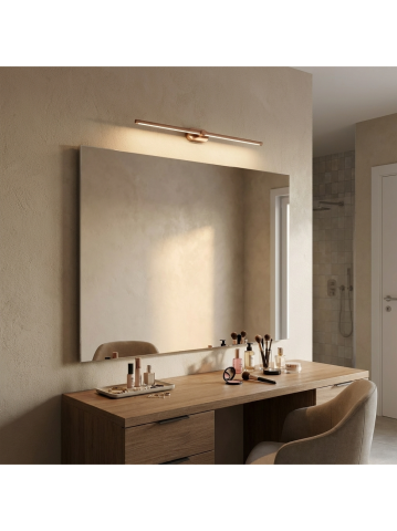 Aplica LED perete baie Toolight APP1897-1W 80 cm cupru periat [2]