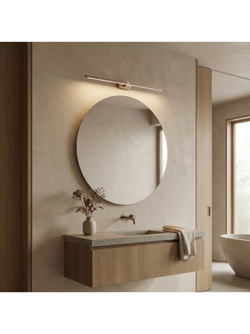 Aplica LED perete baie Toolight APP1897-1W 80 cm cupru periat [3]