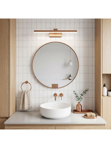 Aplică LED pentru baie SWE013-1W 43cm cupru periat [4]