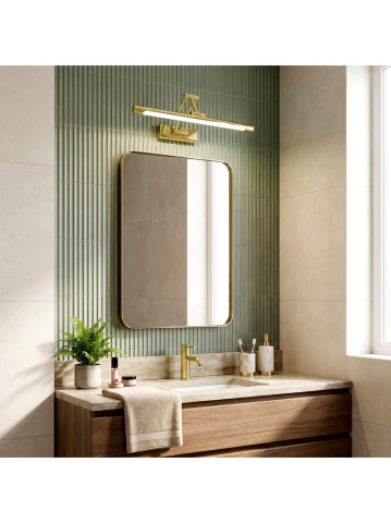 Aplica LED perete baie Toolight SWE019-1W auriu 420x300mm [7]
