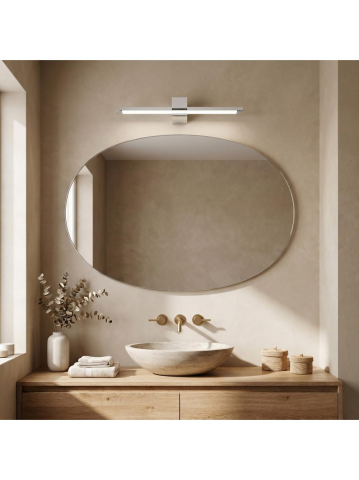 Oglinzi baie si corpuri iluminat - Aplica LED perete Toolight SWE041-1W 600mm finisaj crom