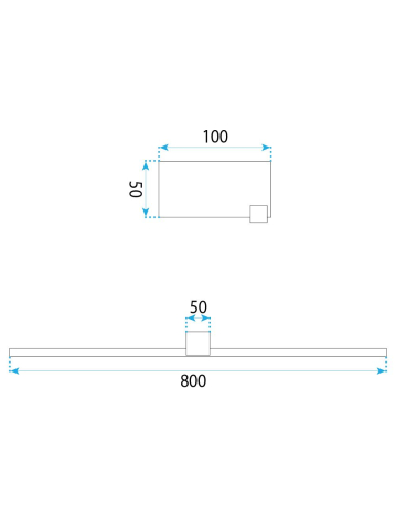 Aplică LED pentru baie SWE045-1W 80 cm auriu [9]