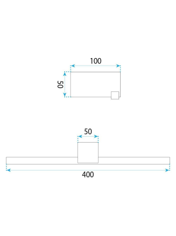 Aplica LED baie Toolight SWE049-1W negru mat 400 mm perete [8]