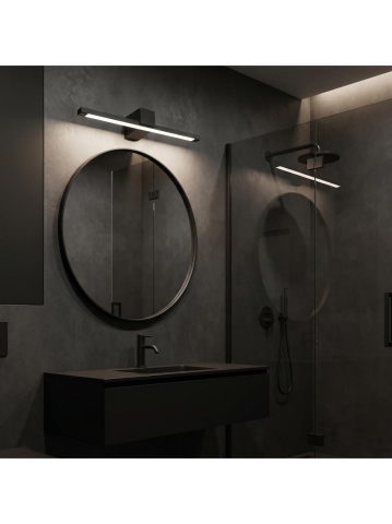 Aplica LED perete Toolight SWE050-1W 600 mm negru mat baie [3]