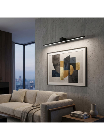 Aplică LED perete Toolight SWE051-1W negru mat 800 mm baie [4]