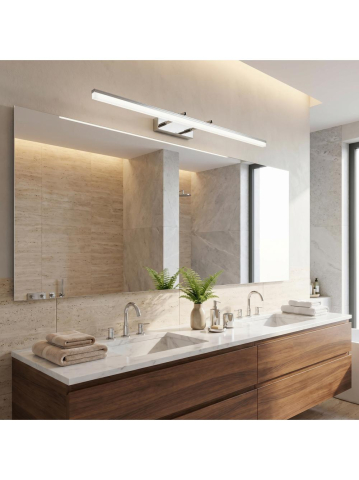 Aplica LED perete baie Toolight APP1871-1W 800mm finisaj crom sursa LED integrata [2]