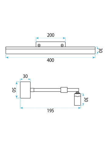 Aplica LED perete baie Toolight APP1872 40 cm auriu [7]
