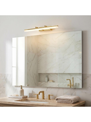 Aplica LED pentru baie Toolight APP1873-1W 60cm auriu perete reglabila [2]