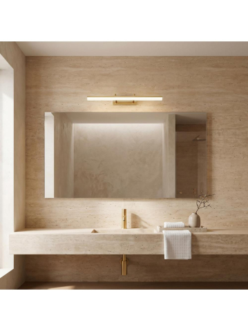 Aplica LED pentru baie Toolight APP1873-1W 60cm auriu perete reglabila [3]