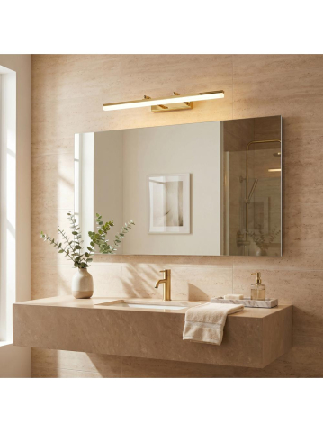 Aplica LED pentru baie Toolight APP1873-1W 60cm auriu perete reglabila [1]