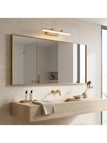 Aplica LED perete baie Toolight APP1875-1W 400mm auriu periat sursa LED integrata [2]