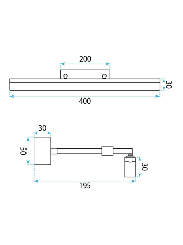 Aplica LED perete baie Toolight APP1875-1W 400mm auriu periat sursa LED integrata [7]