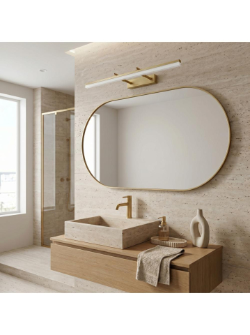 Aplica LED perete baie Toolight APP1876-1W 60cm auriu periat [3]