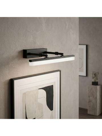 Aplica LED perete baie Toolight APP1878-1W 400mm negru mat sursa LED integrata [3]