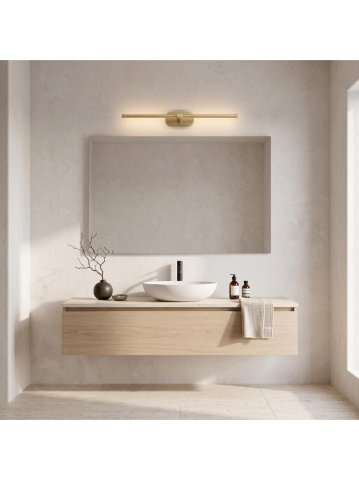 Aplica LED perete Toolight APP1893-1W 60 cm auriu periat [4]