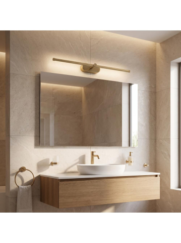 Aplica LED perete Toolight APP1893-1W 60 cm auriu periat [6]