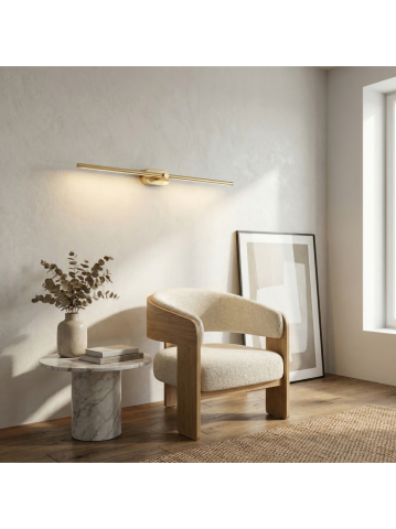 Aplica LED perete Toolight APP1894-1W 80 cm auriu periat [2]