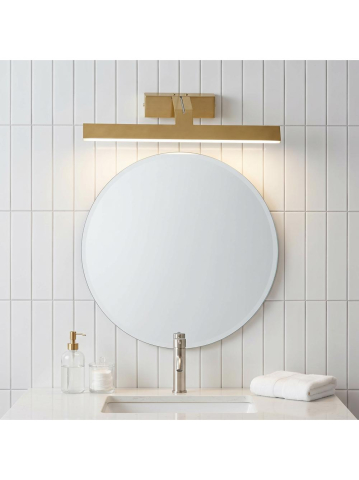 Aplica LED perete Toolight SWE007-1W auriu periat 430mm baie [1]