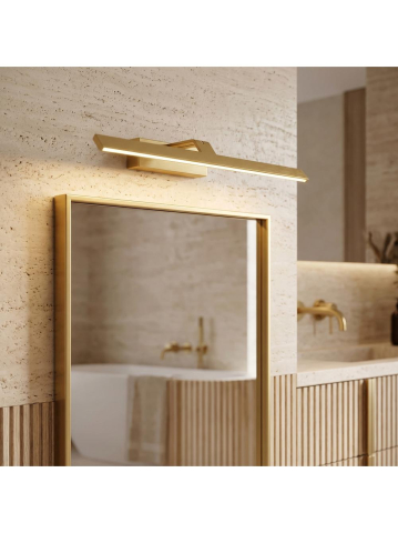 Aplica LED perete Toolight SWE008-1W 580mm auriu periat baie [7]