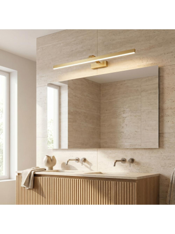 Aplica LED perete Toolight SWE009-1W 730mm auriu periat baie [1]