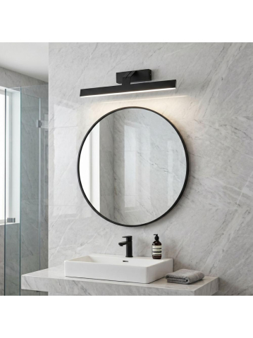Aplica LED perete Toolight SWE010-1W negru 430mm baie [3]
