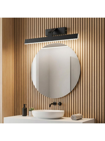 Aplica LED perete Toolight SWE010-1W negru 430mm baie [2]
