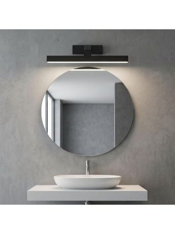 Aplica LED perete Toolight SWE010-1W negru 430mm baie [4]