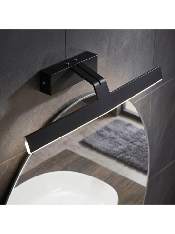 Aplica LED perete Toolight SWE010-1W negru 430mm baie [1]