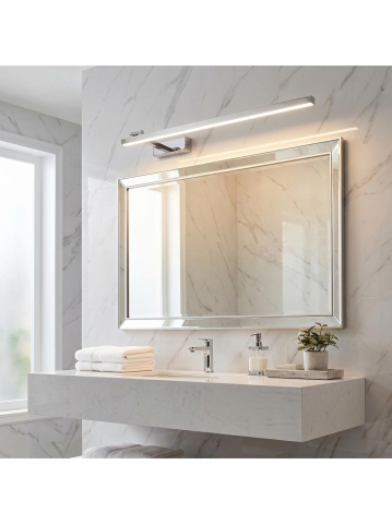 Aplica LED perete Toolight SWE030-1W 80cm crom 800mm sursa LED incorporata [3]